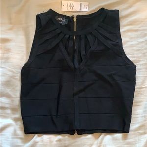 Black crop shirt
